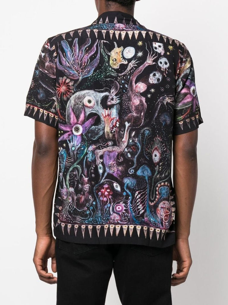 Black Altered States Graphic Print Shirt