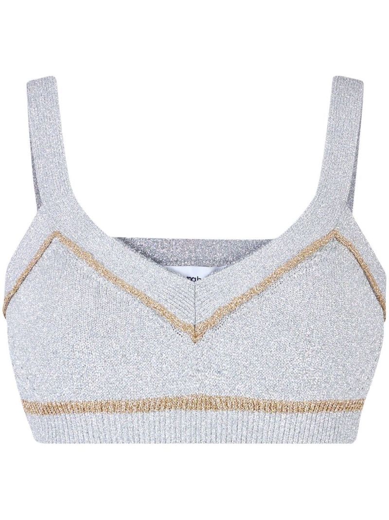 Silver Lurex Crop Top