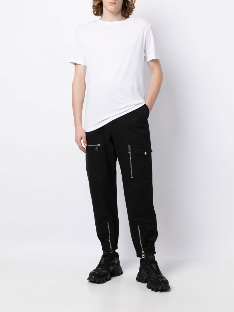 White Logo-tape Cotton T-shirt