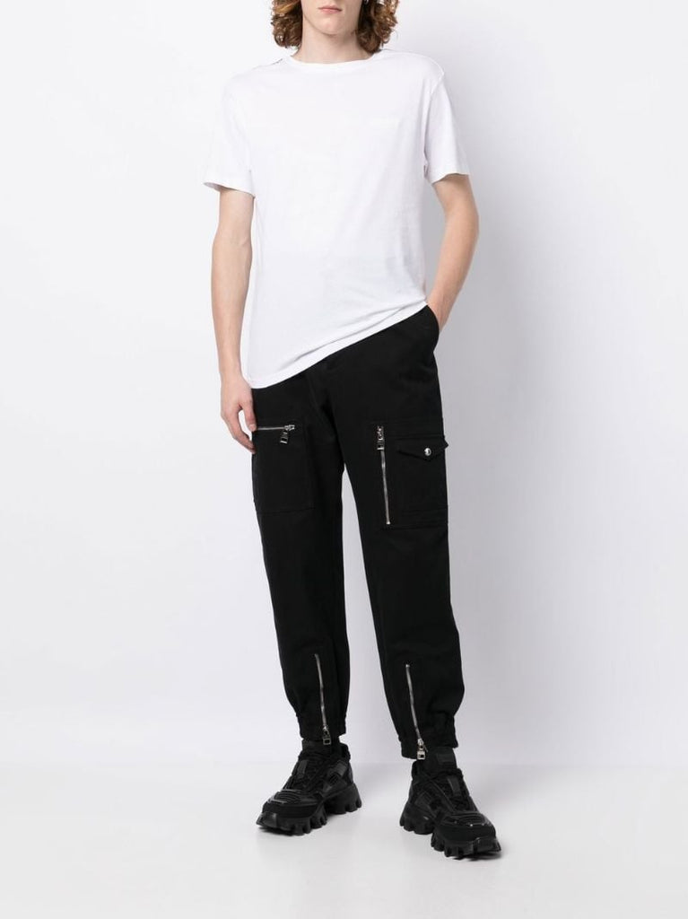 White Logo-tape Cotton T-shirt