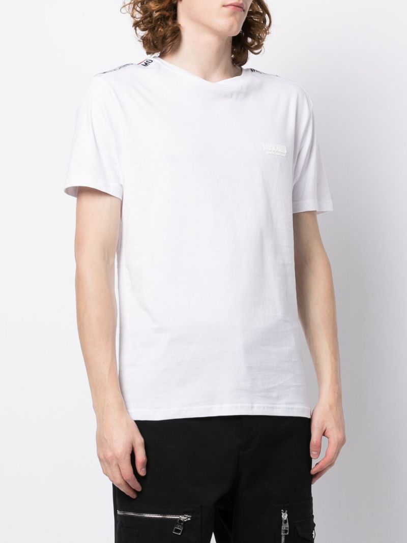 White Logo-tape Cotton T-shirt
