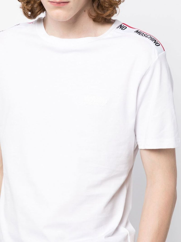White Logo-tape Cotton T-shirt