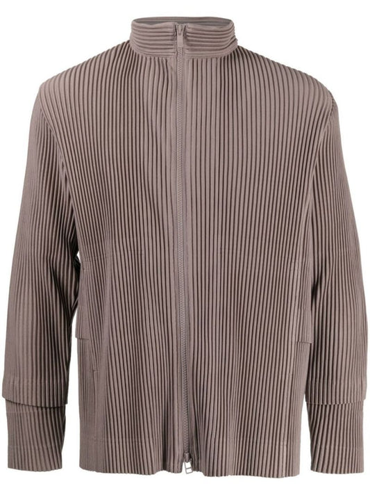 Brown Cargo PlissÃ_x0083_Â© Jacket