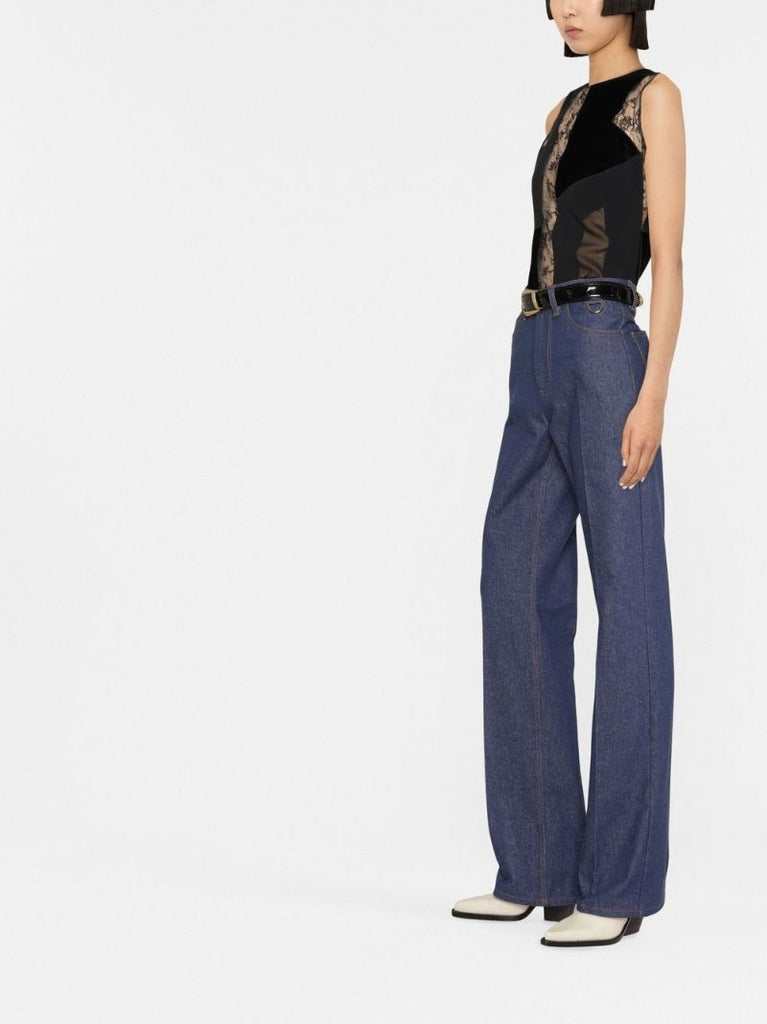 Blue Tailored Bootcut Jeans