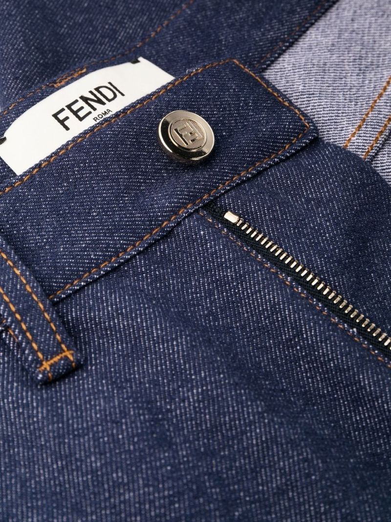 Blue Tailored Bootcut Jeans