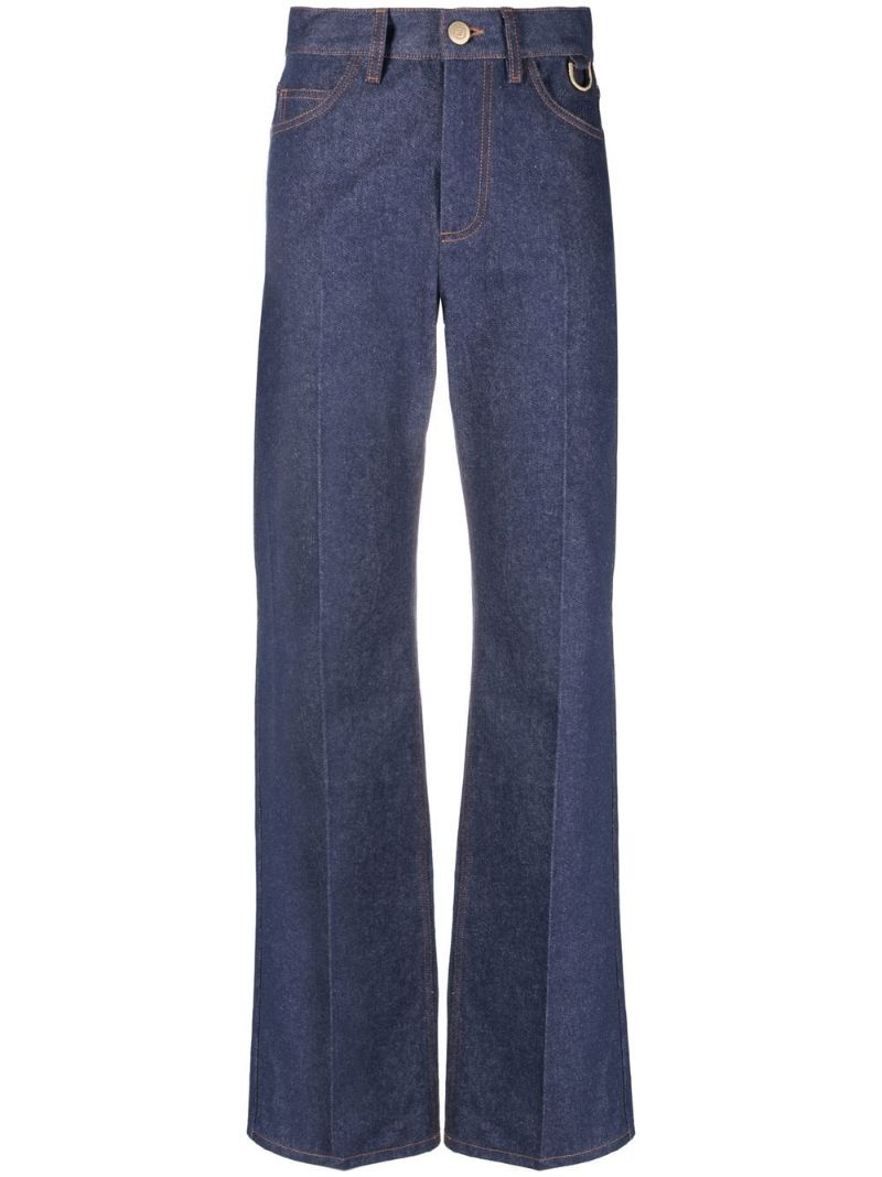 Blue Tailored Bootcut Jeans