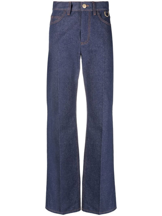 Blue Tailored Bootcut Jeans