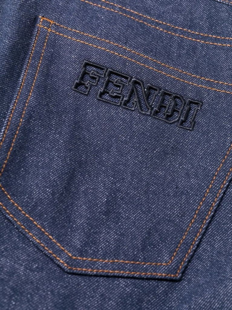 Blue Tailored Bootcut Jeans