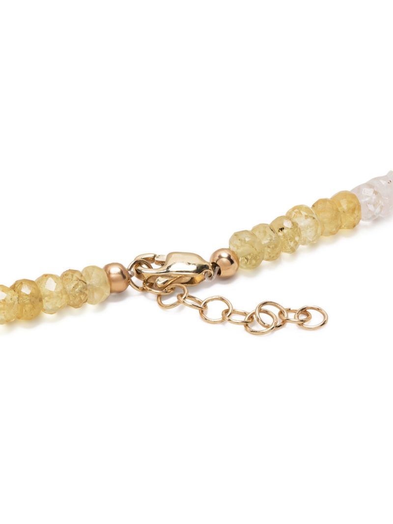 9k Yellow Gold the Perfect 10 Aquamarine and Quartz Necklace