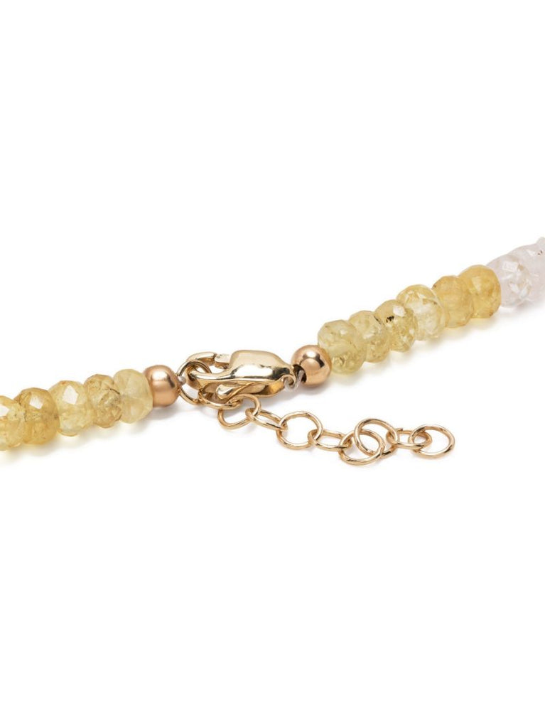 9k Yellow Gold the Perfect 10 Aquamarine and Quartz Necklace