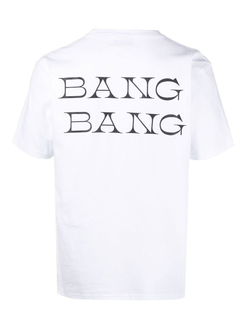 White Bang Bang Painterly Organic Cotton T-shirt