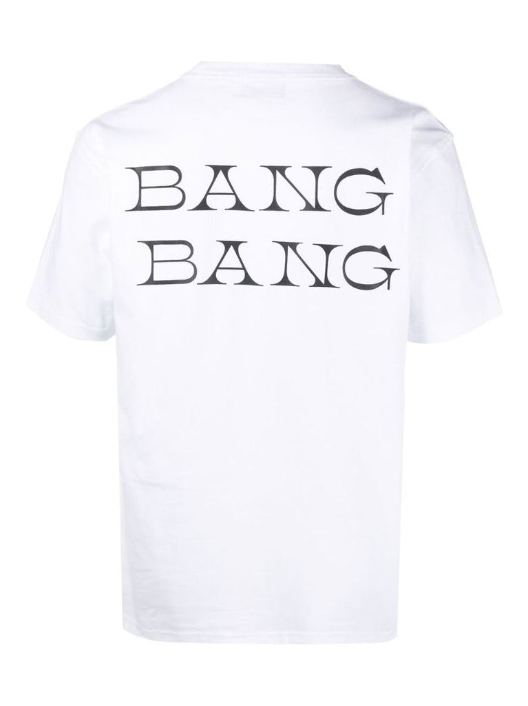 White Bang Bang Painterly Organic Cotton T-shirt