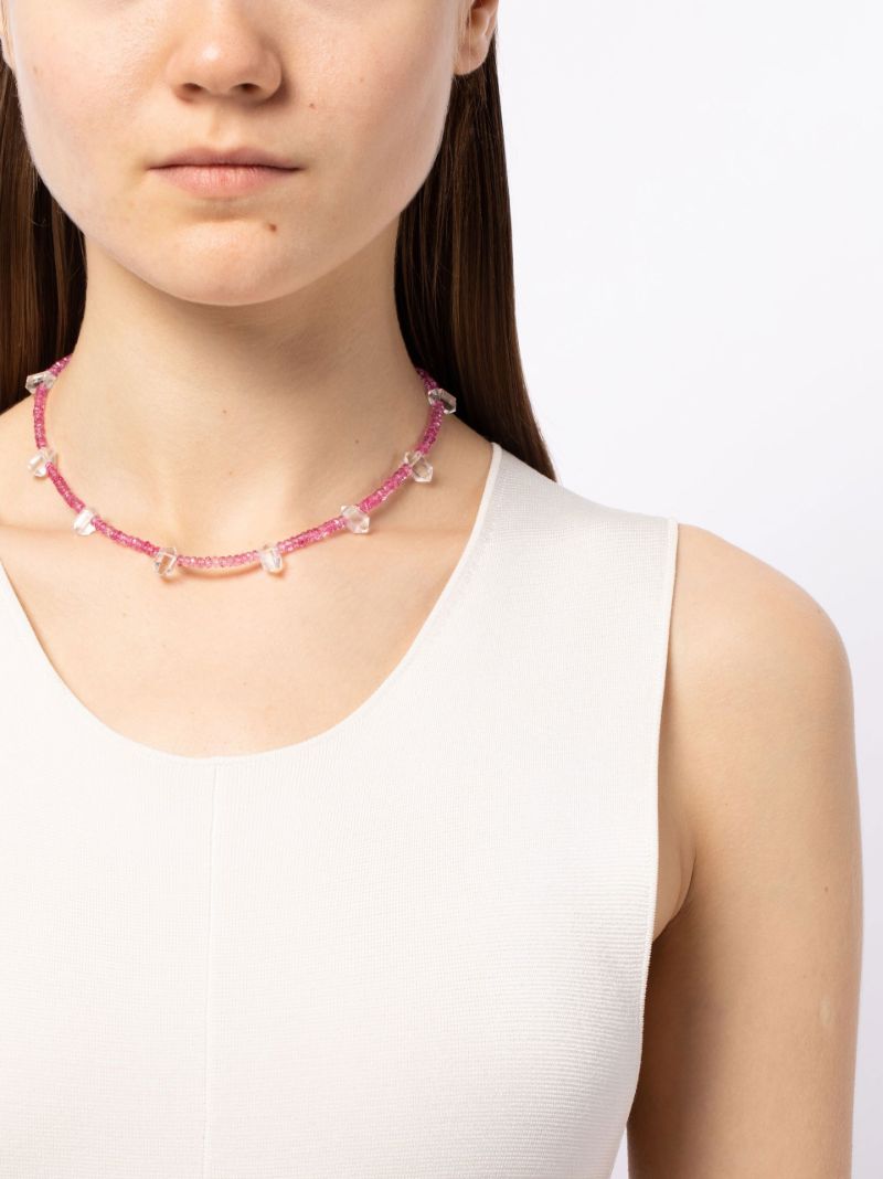 9k Yellow Gold the Feeling Lucky Crystal Necklace
