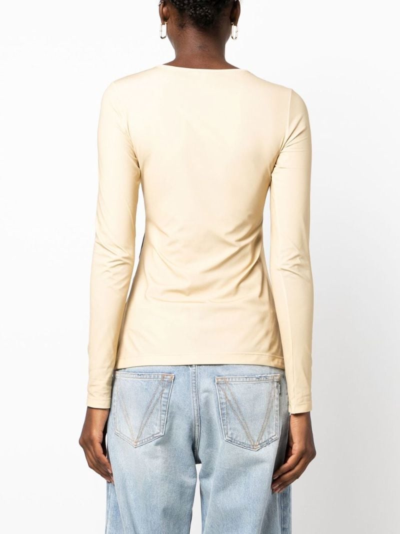 Neutral Hand Print Long-sleeved Top