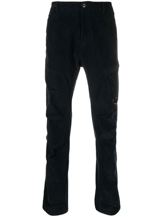 Navy Corduroy Cargo Trousers