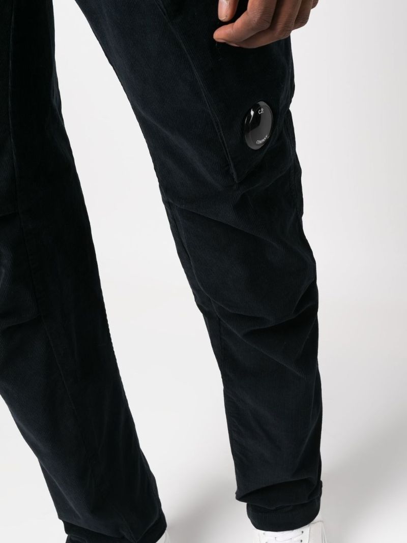 Navy Corduroy Cargo Trousers