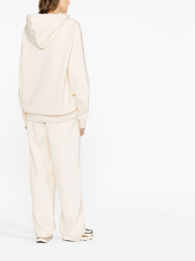 X Jw Anderson Neutral Logo Print Fleece Hoodie