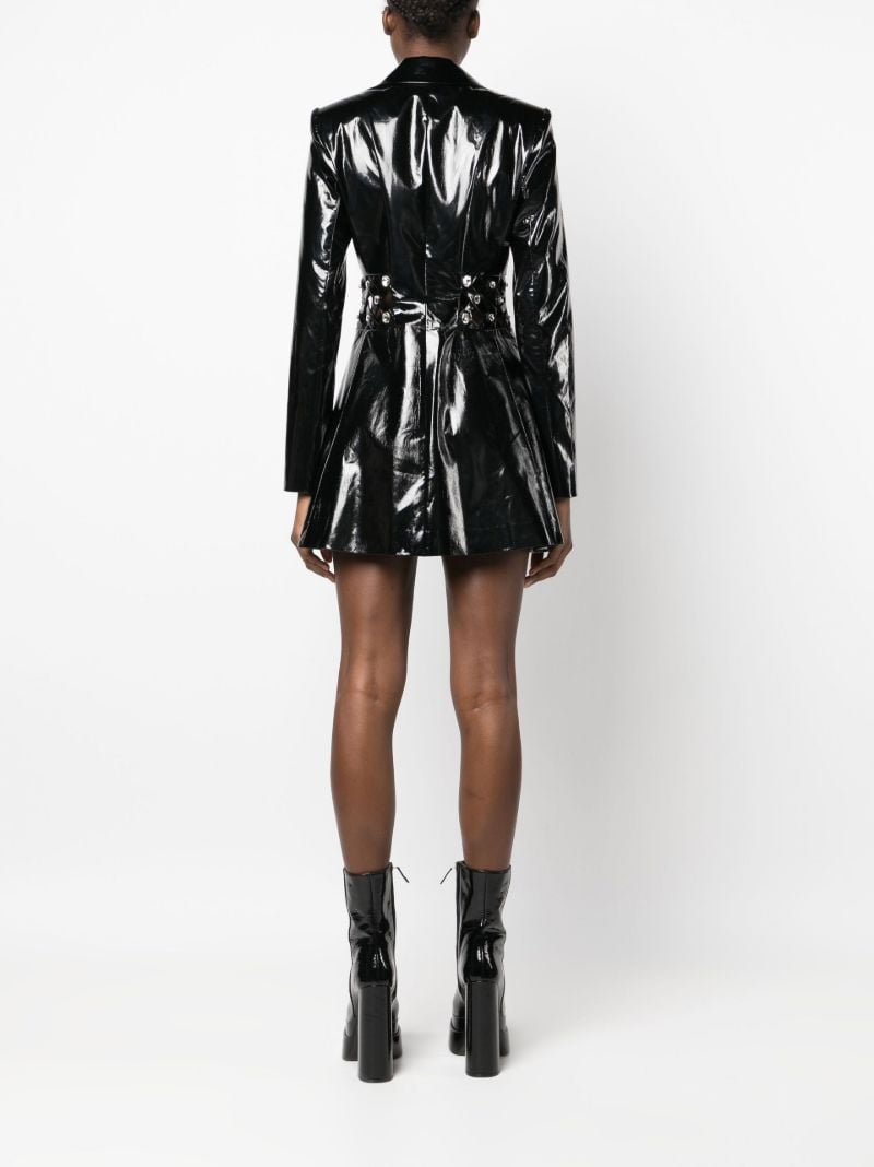 Black Vinyl Blazer Dress