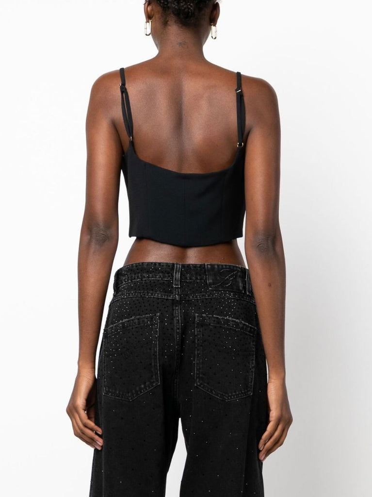 Black Heart AppliquÃ_x0083_Â© Cropped Cami Top