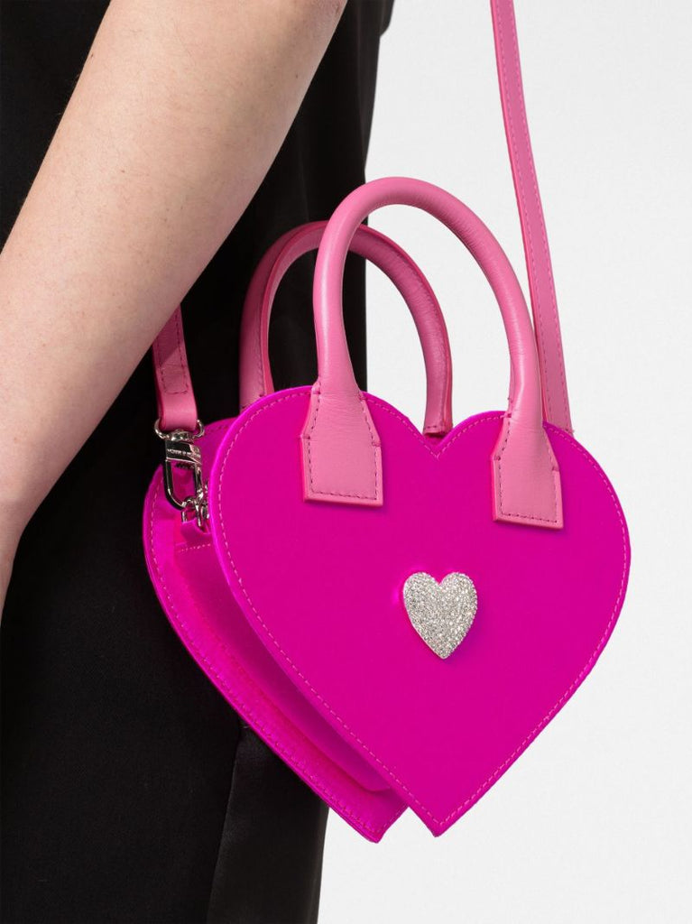 Pink Heart Satin Mini Bag