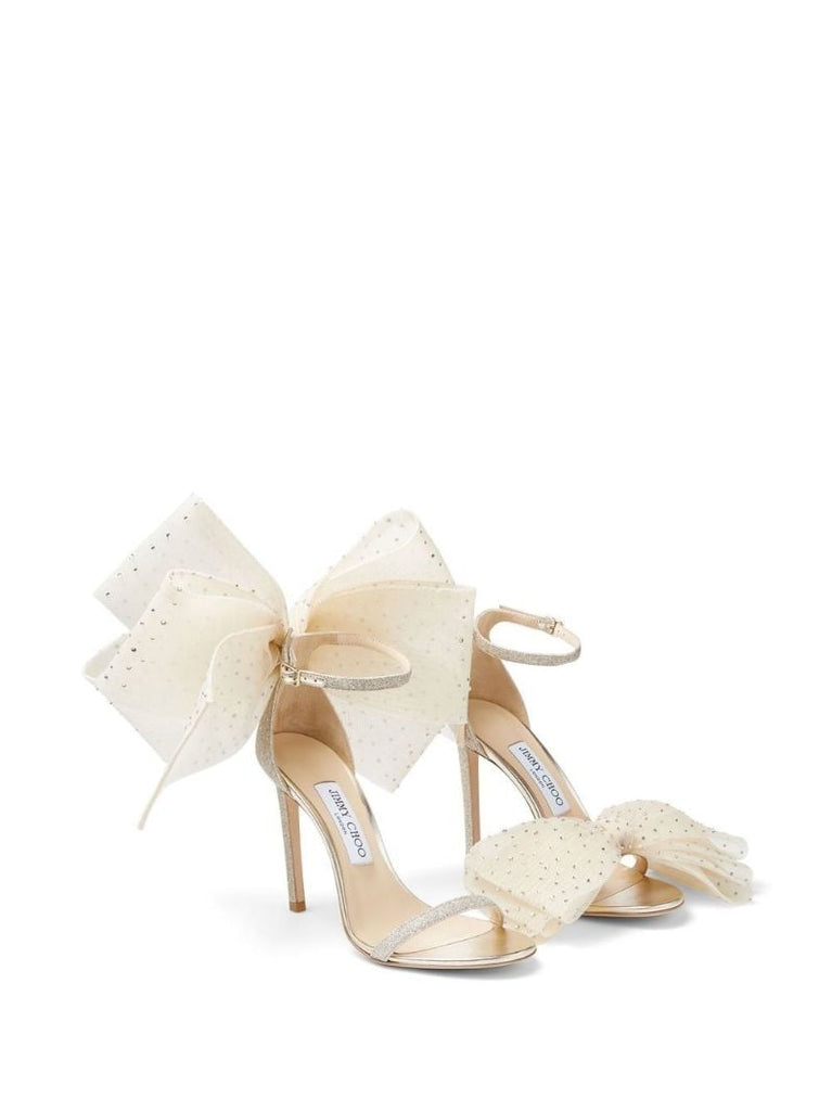 White Aveline 100 Leather Sandals
