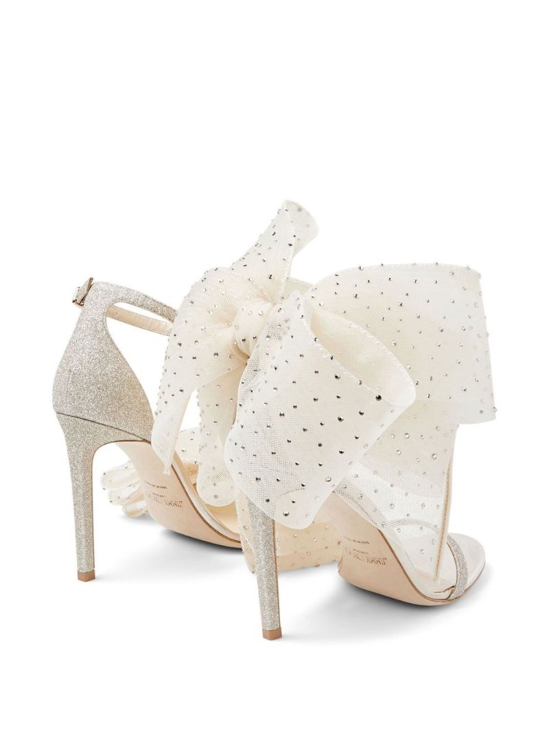 White Aveline 100 Leather Sandals