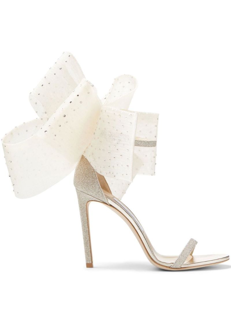 White Aveline 100 Leather Sandals