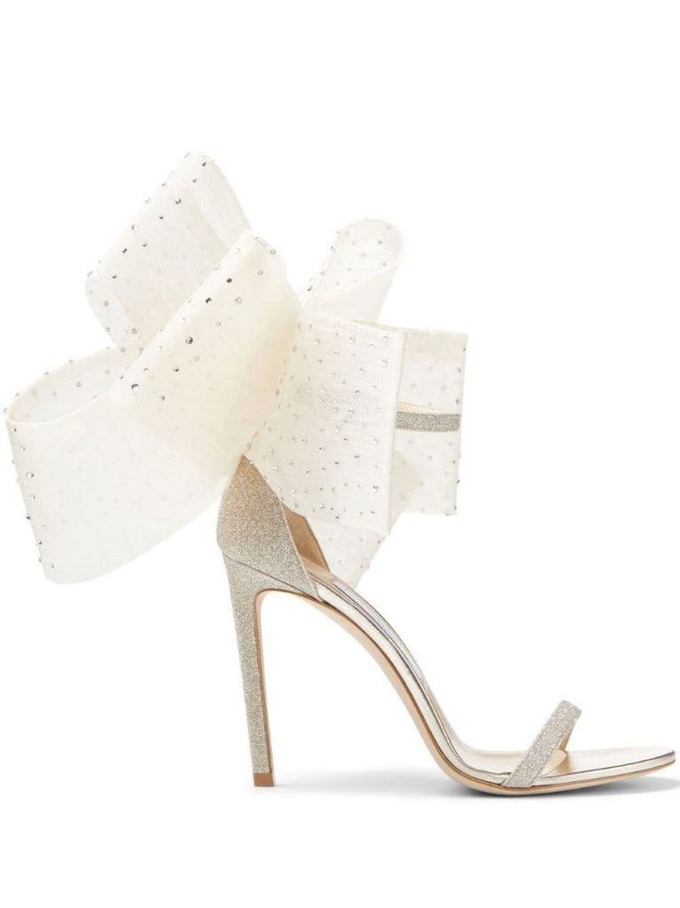 White Aveline 100 Leather Sandals