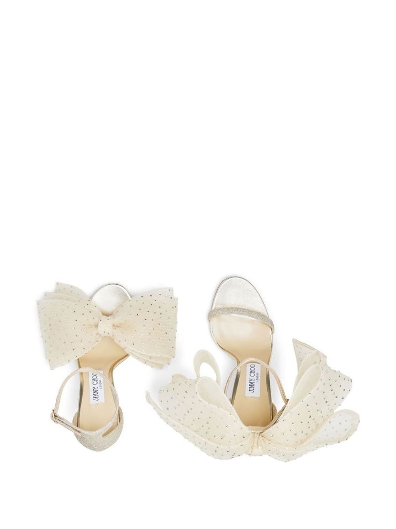 White Aveline 100 Leather Sandals