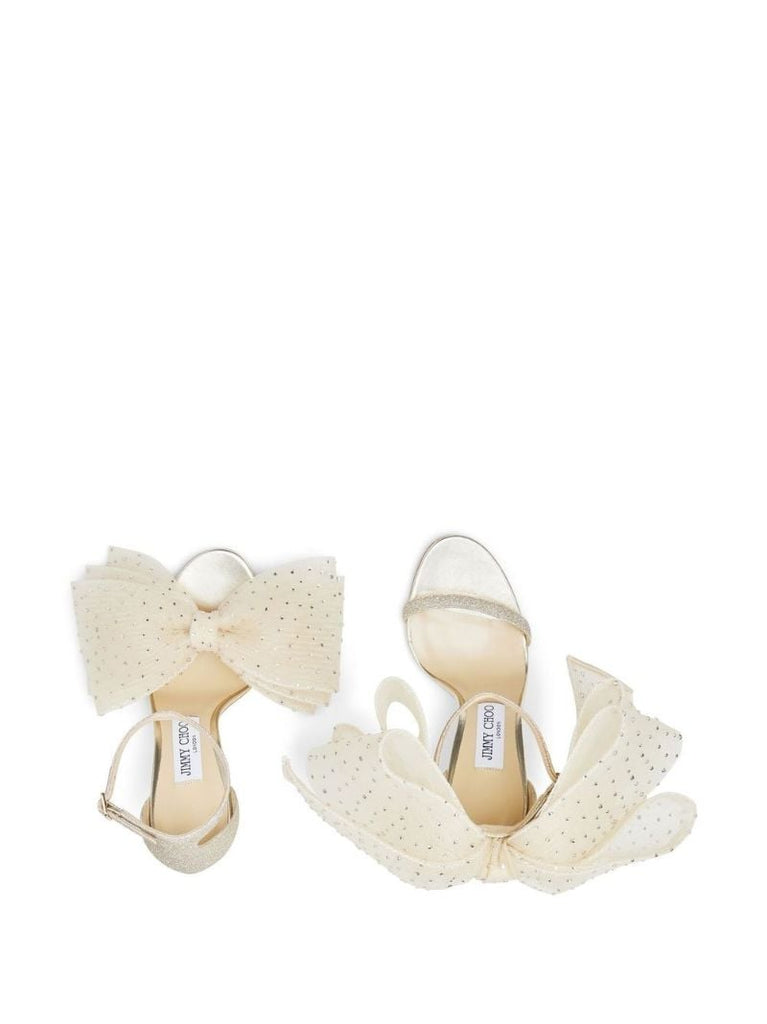 White Aveline 100 Leather Sandals