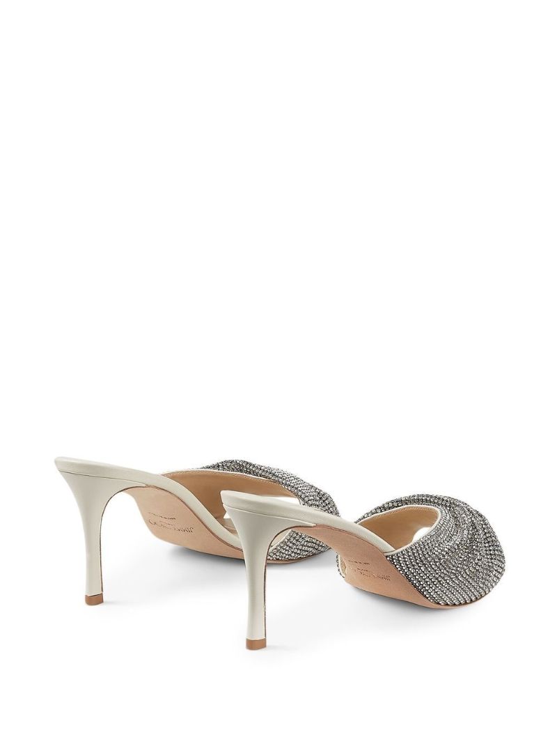 Neutral Naria 75 Crystal Mesh Mules