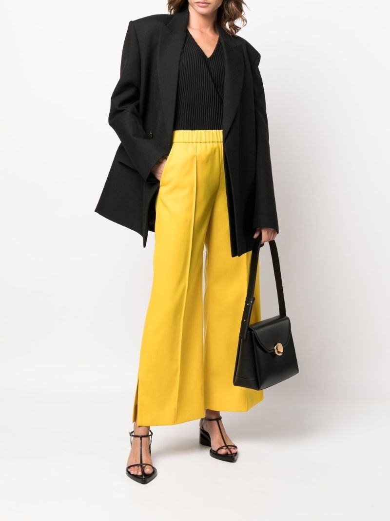 Black Logo Leather Shoulder Bag