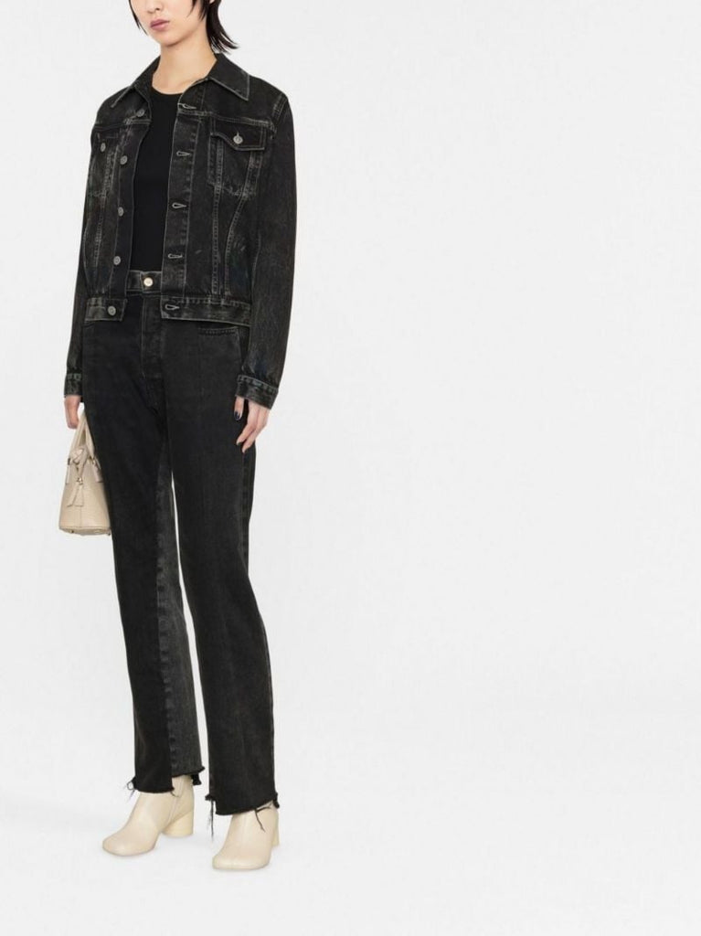Black Distressed Denim Jacket
