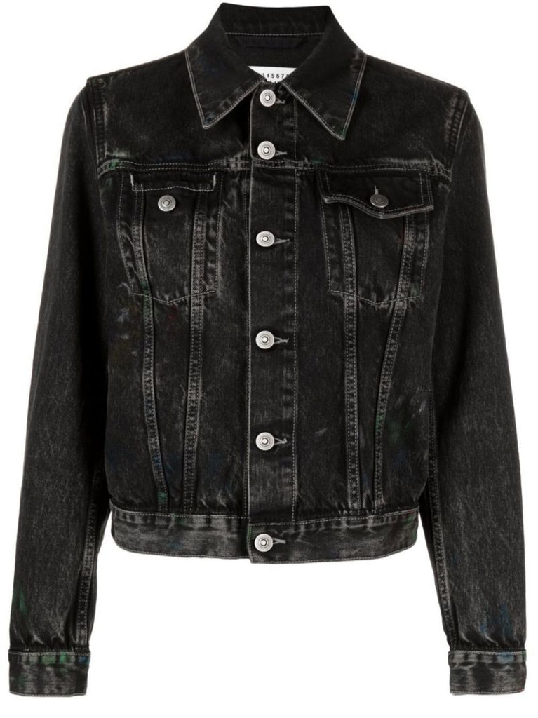 Black Distressed Denim Jacket