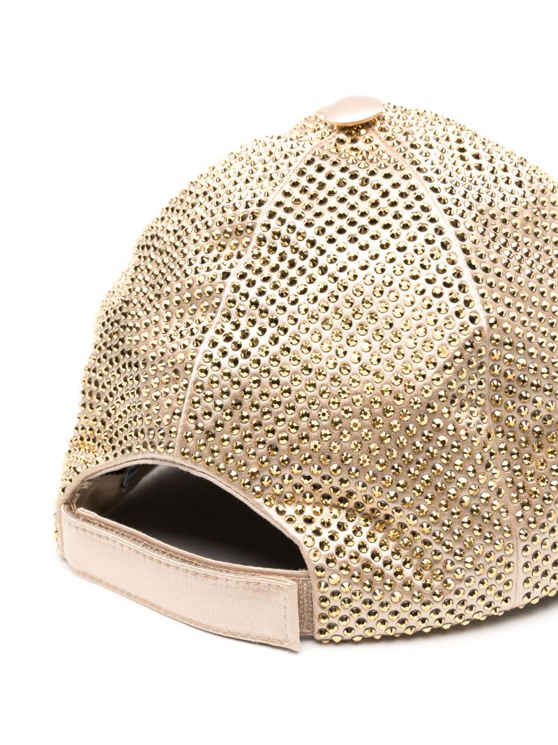 Gold-tone Crystal Embellished Cap