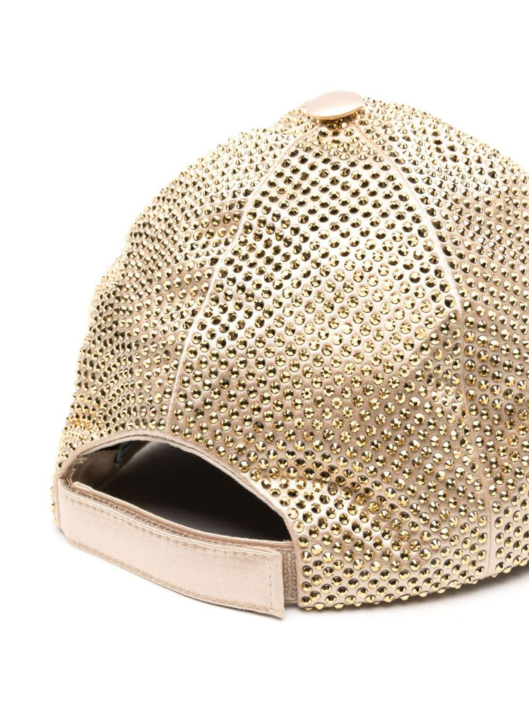 Gold-tone Crystal Embellished Cap