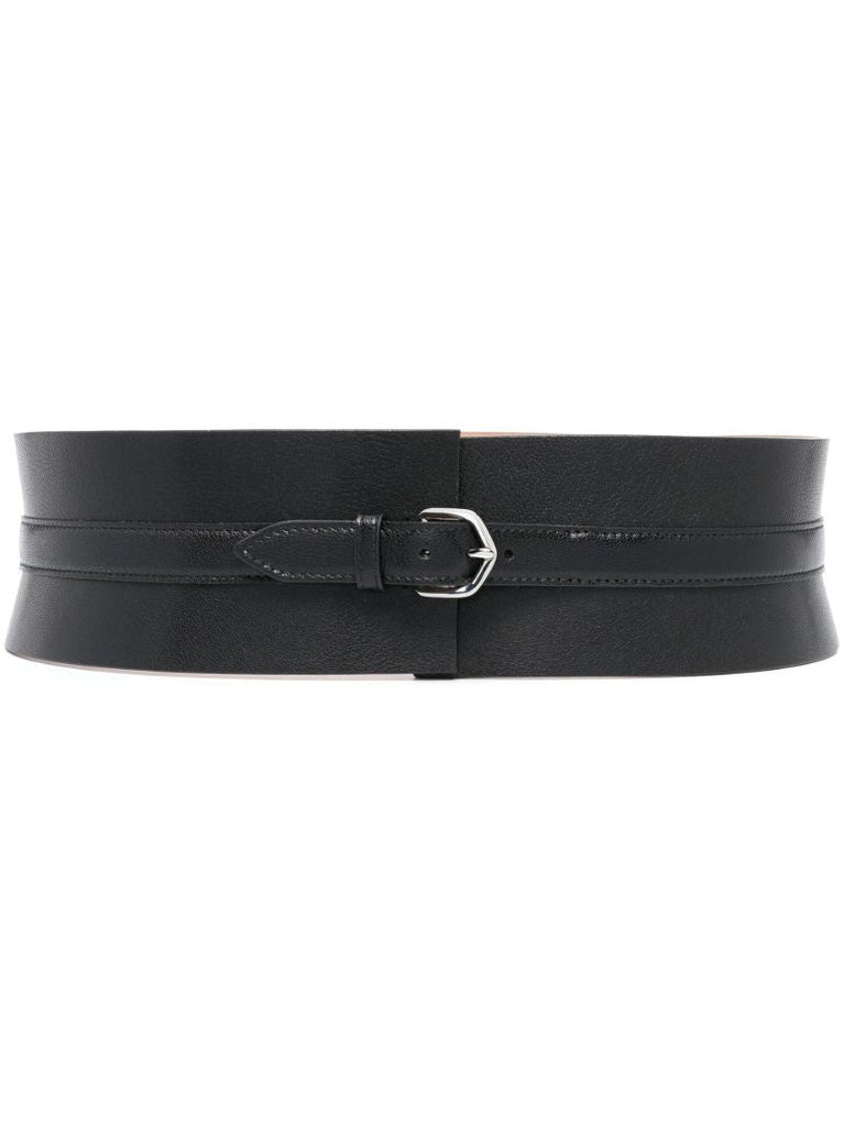 Black Neo Bustier Leather Belt