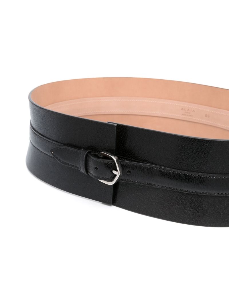 Black Neo Bustier Leather Belt