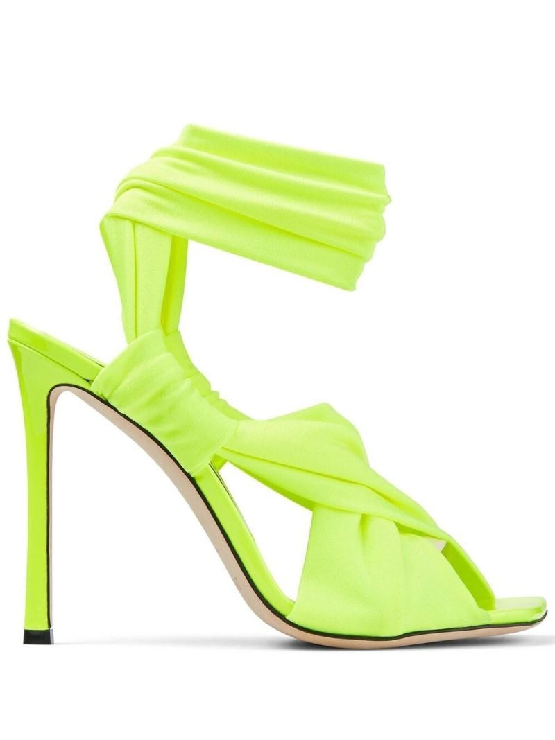 Green Neoma 110 Wrap Sandals