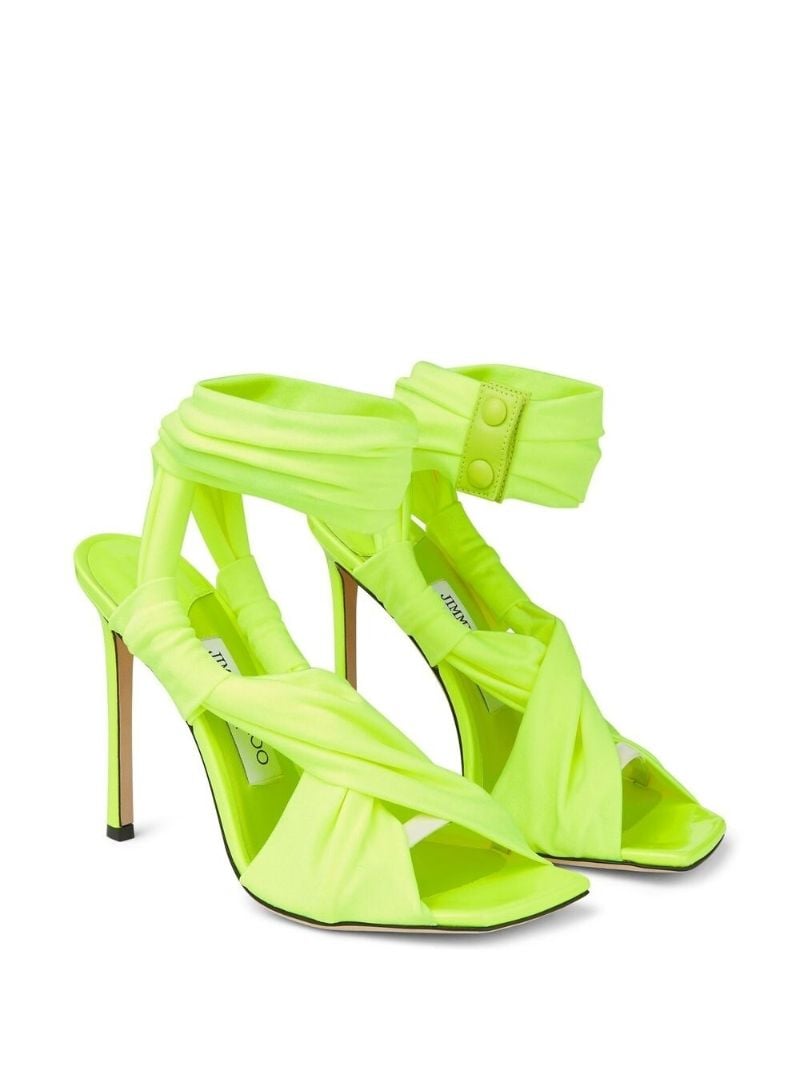 Green Neoma 110 Wrap Sandals