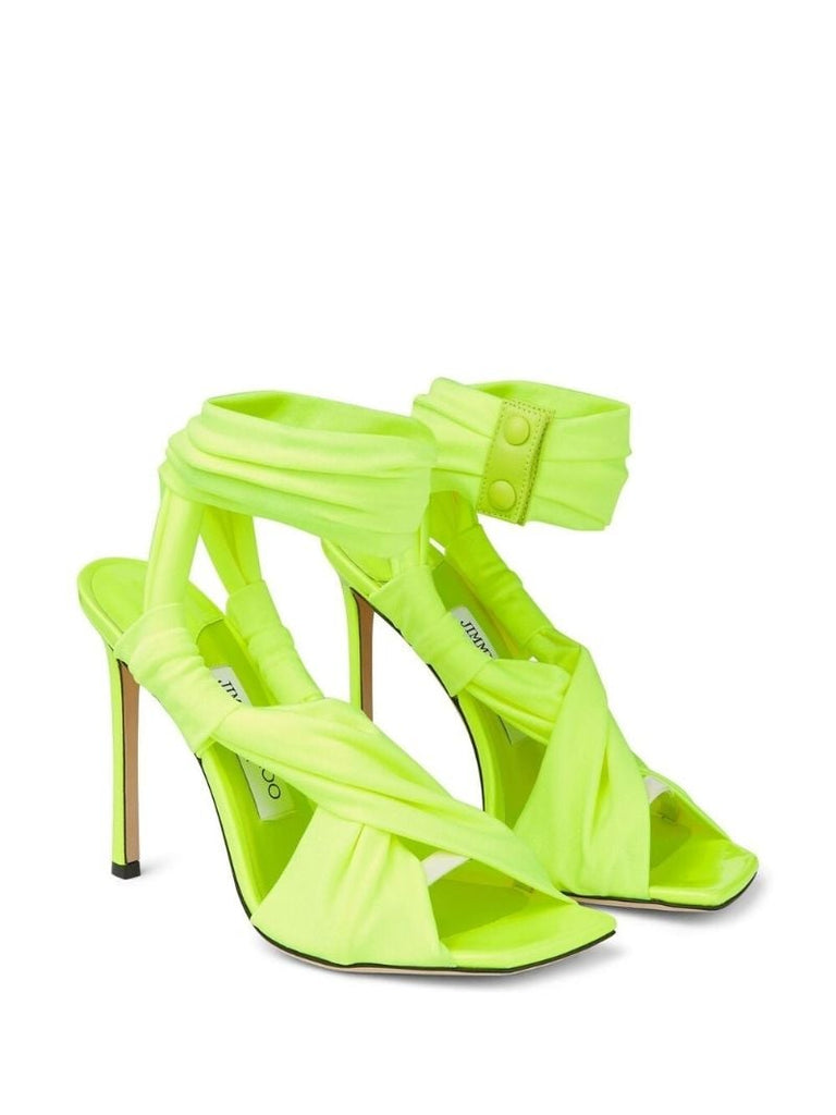 Green Neoma 110 Wrap Sandals
