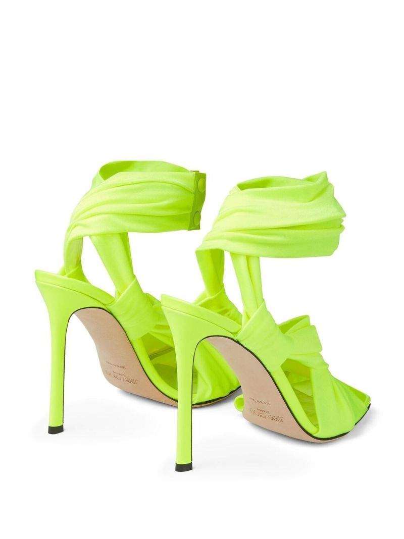 Green Neoma 110 Wrap Sandals