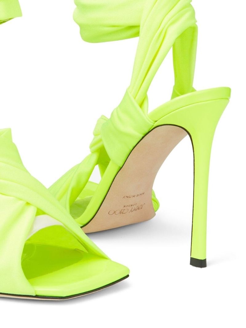 Green Neoma 110 Wrap Sandals