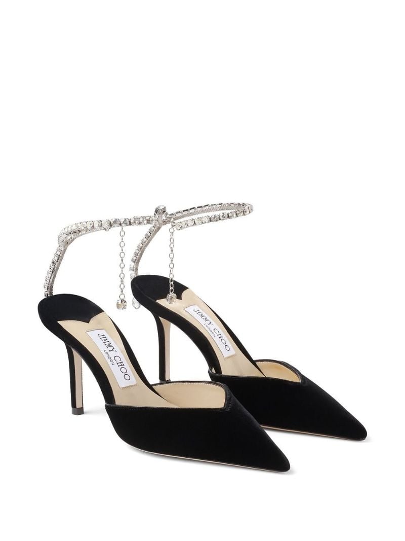 Black Saeda 85 Suede Pumps