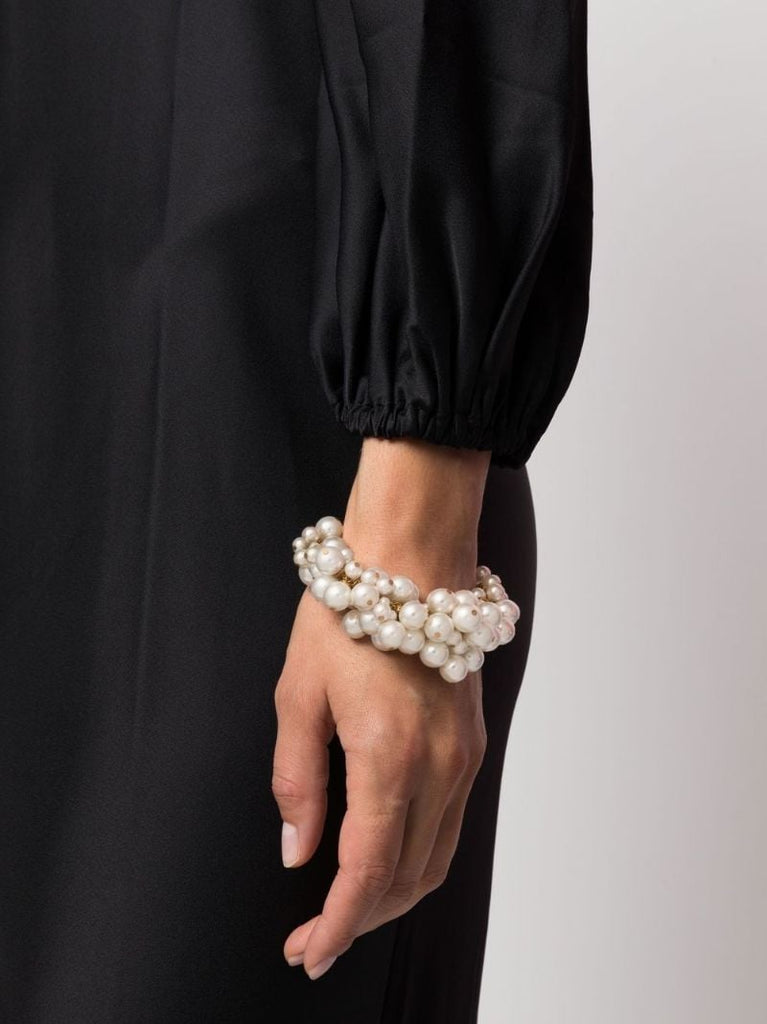 Gold-tone Pearl Charm Bracelet