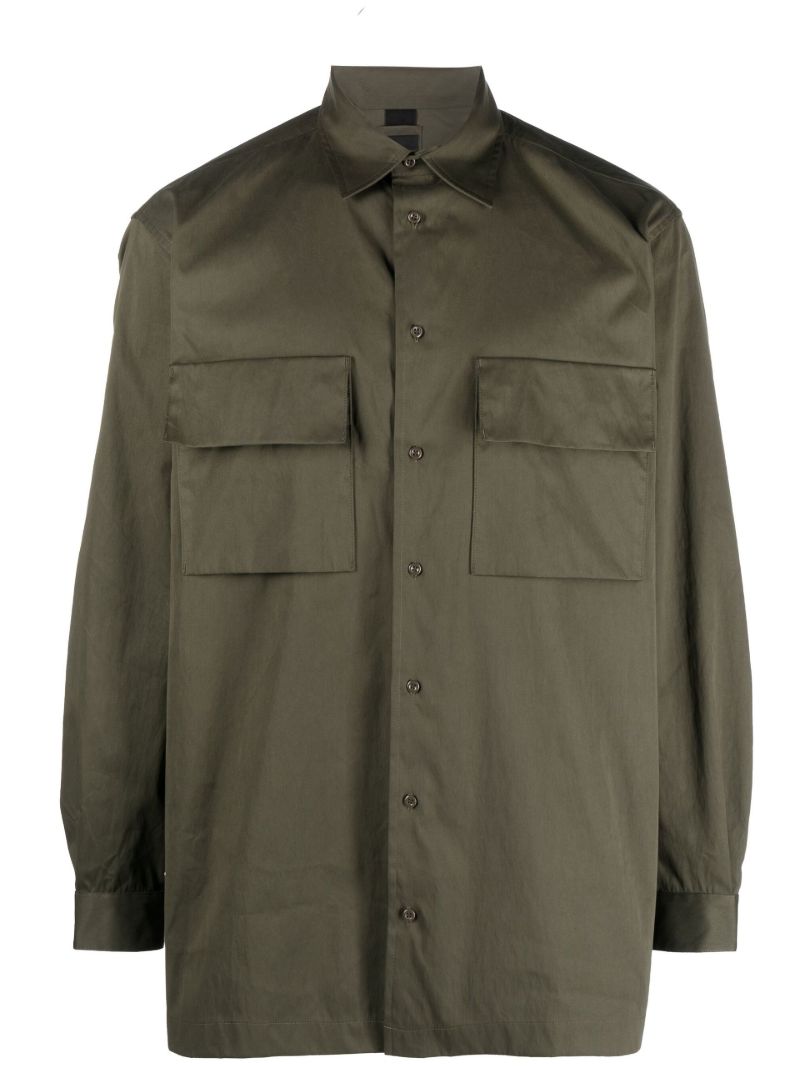 Green Cargo-pocket Shirt