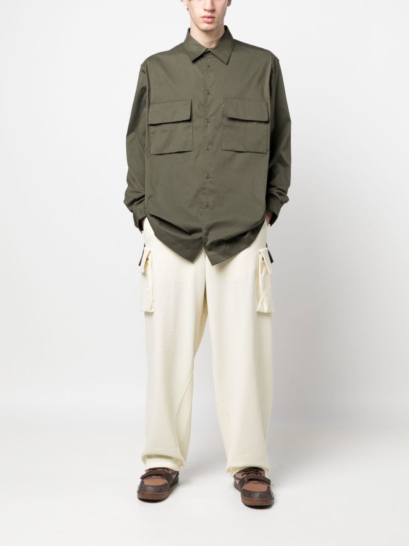 Green Cargo-pocket Shirt