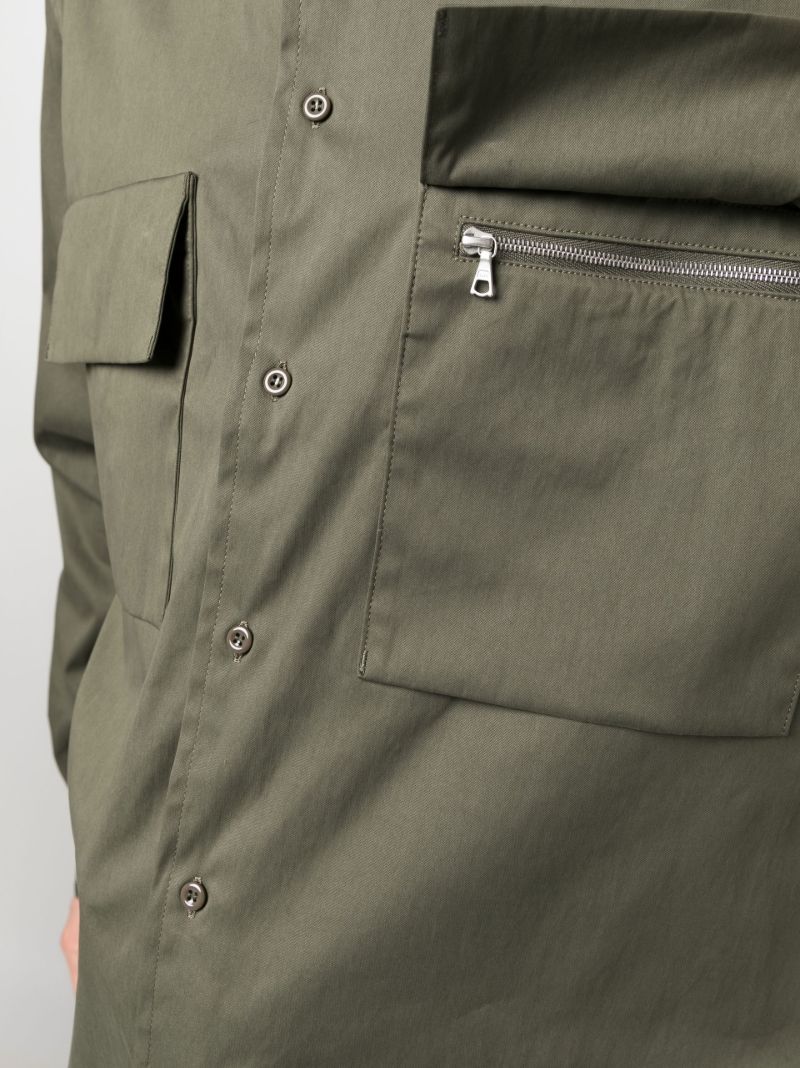 Green Cargo-pocket Shirt