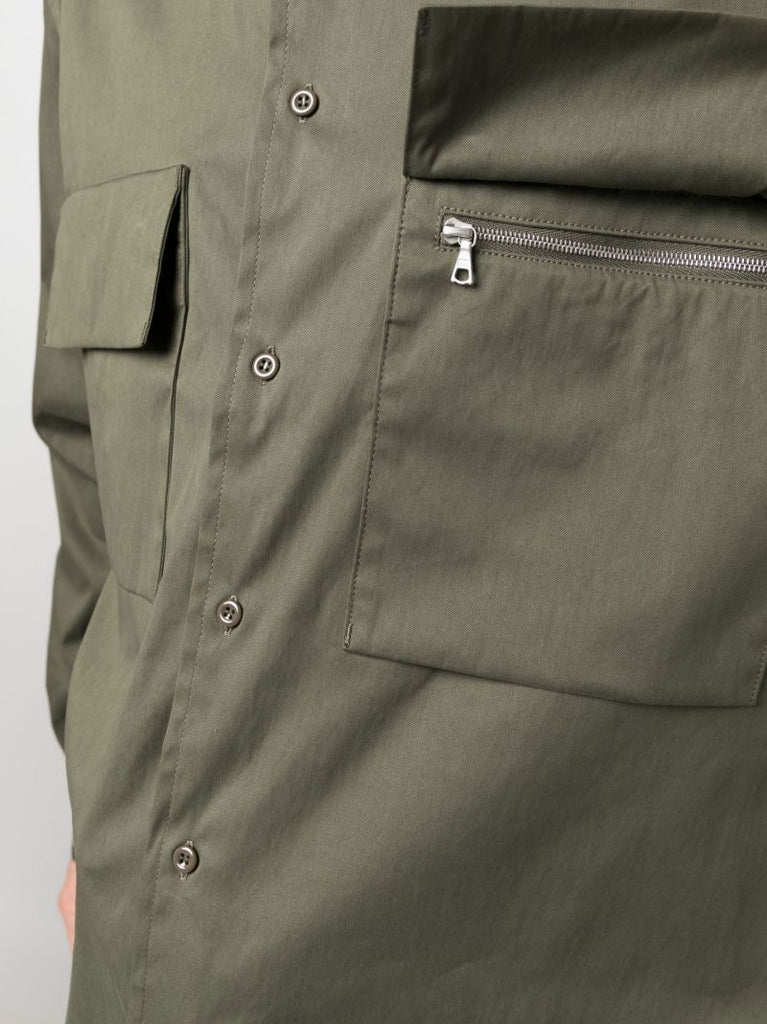 Green Cargo-pocket Shirt