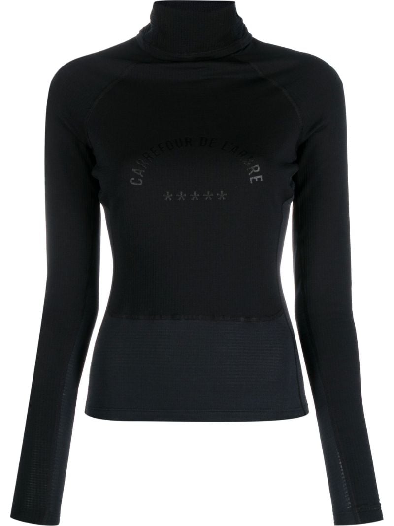 Black Pro Team Thermal Base Layer Cycling Top